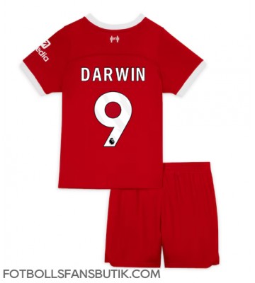 Liverpool Darwin Nunez #9 Replika Hemmatröja Barn 2023-24 Kortärmad (+ Korta byxor)